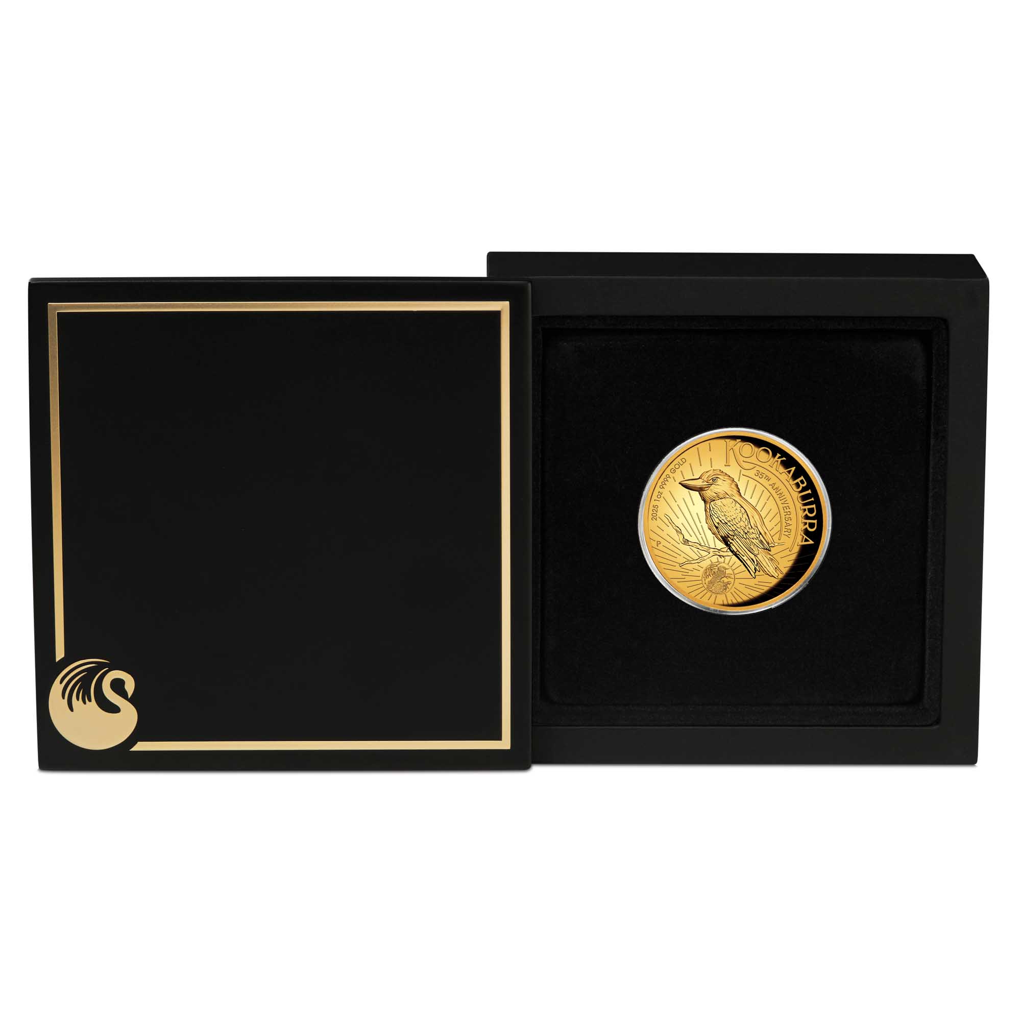 04 2025 Kookaburra 1oz Gold Proof HR Gilded Coin in case HighRes