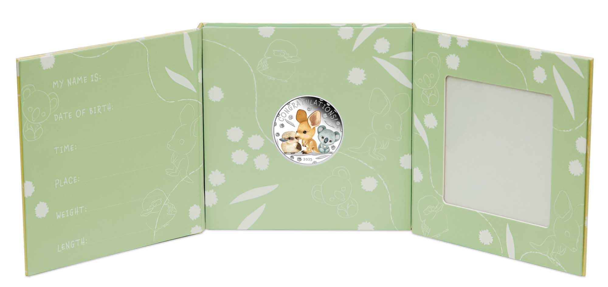 06 2025 Newborn 1 2oz Silver Proof Coloured Coin In Card HighRes CROPPED