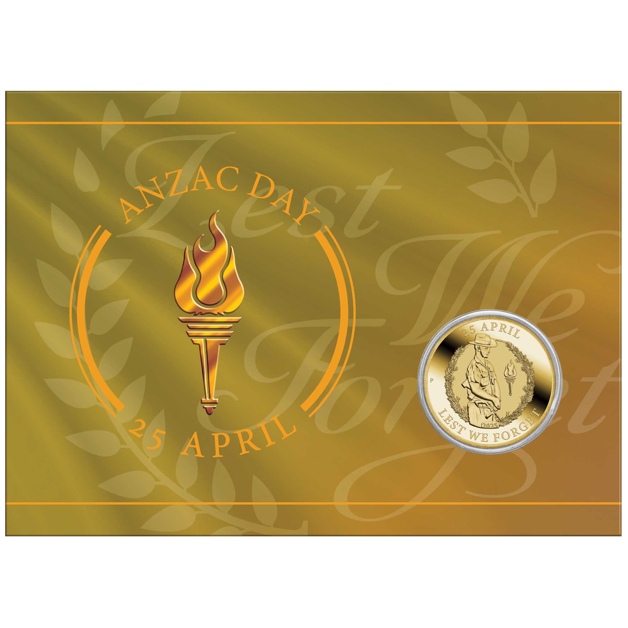 00 2025 ANZAC Base Metal Coin In Card In Card Front HighRes