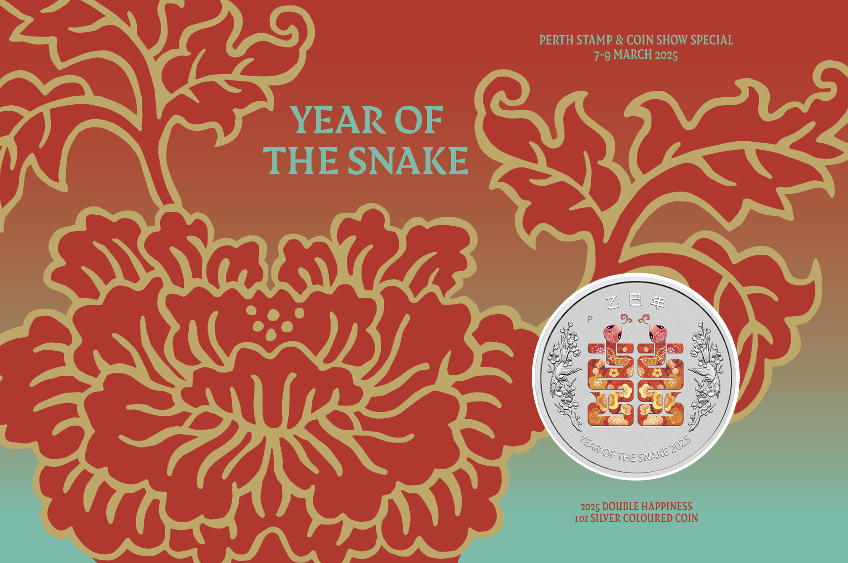 15 2025 Lunar YOT Snake “XI” 1oz Silver Bullion Coin In Card