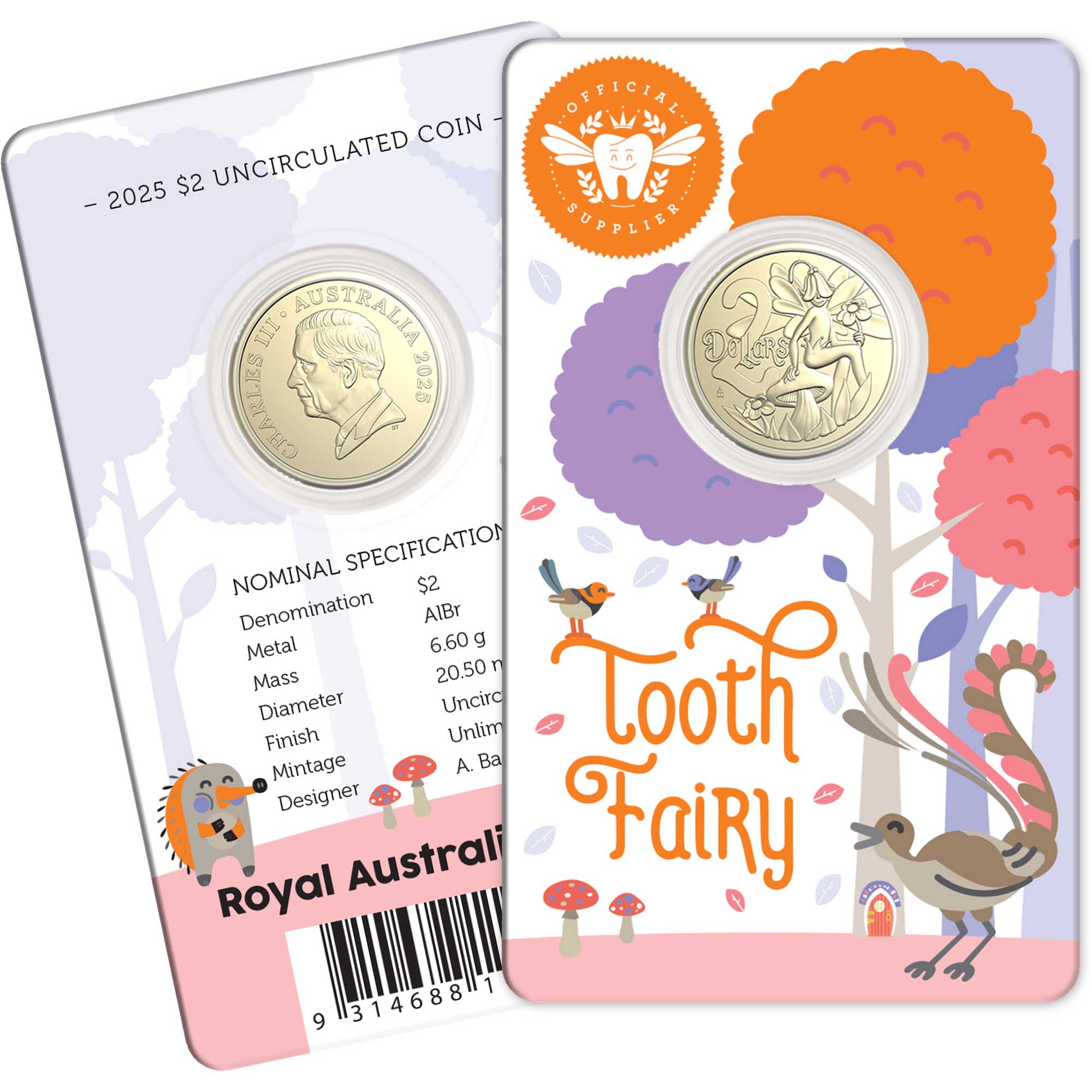01 2025 tooth fairy 2 unc coin credit card layout