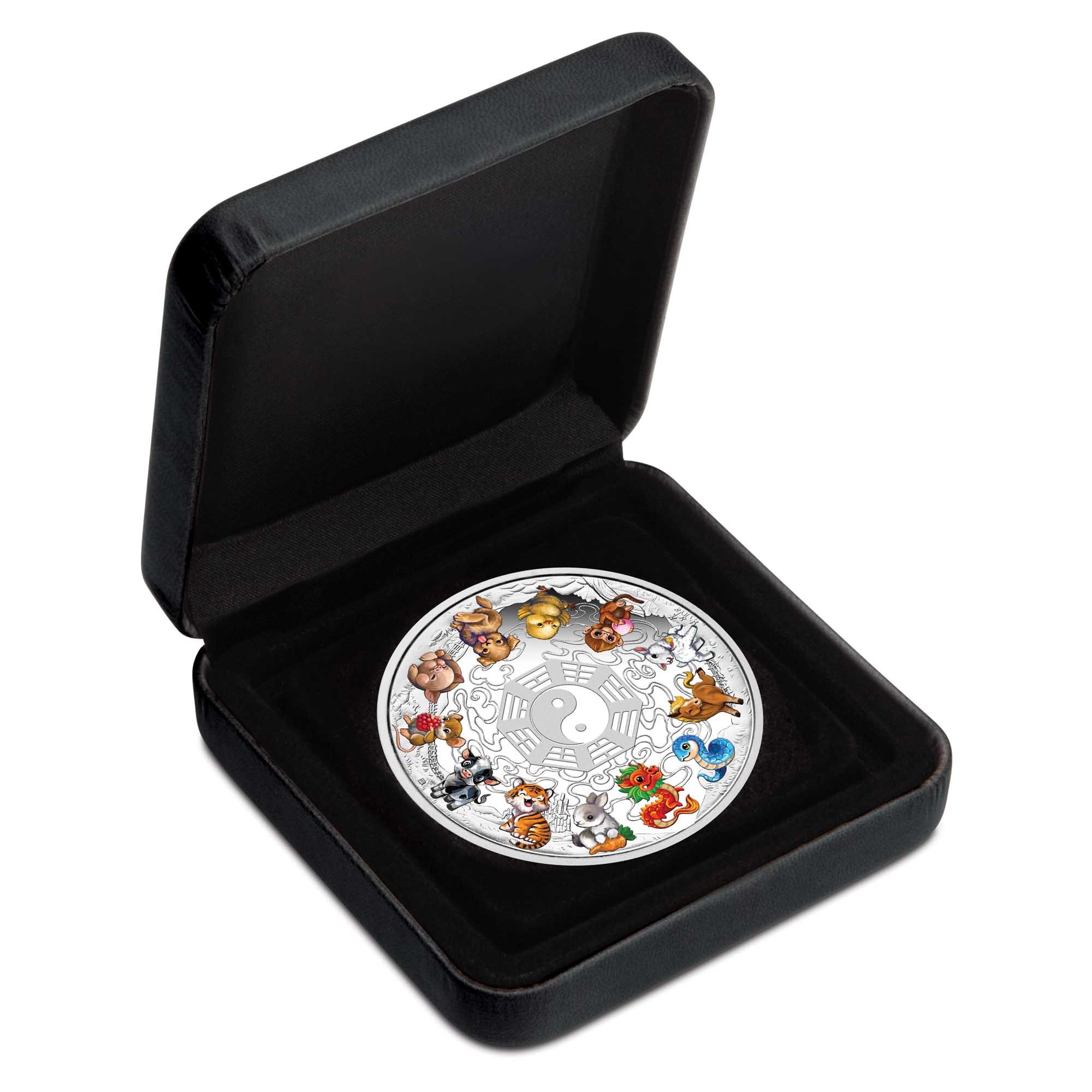 04 Twelve Baby Lunar Animals 2025 5oz Silver Proof Coloured Coin in case HighRes