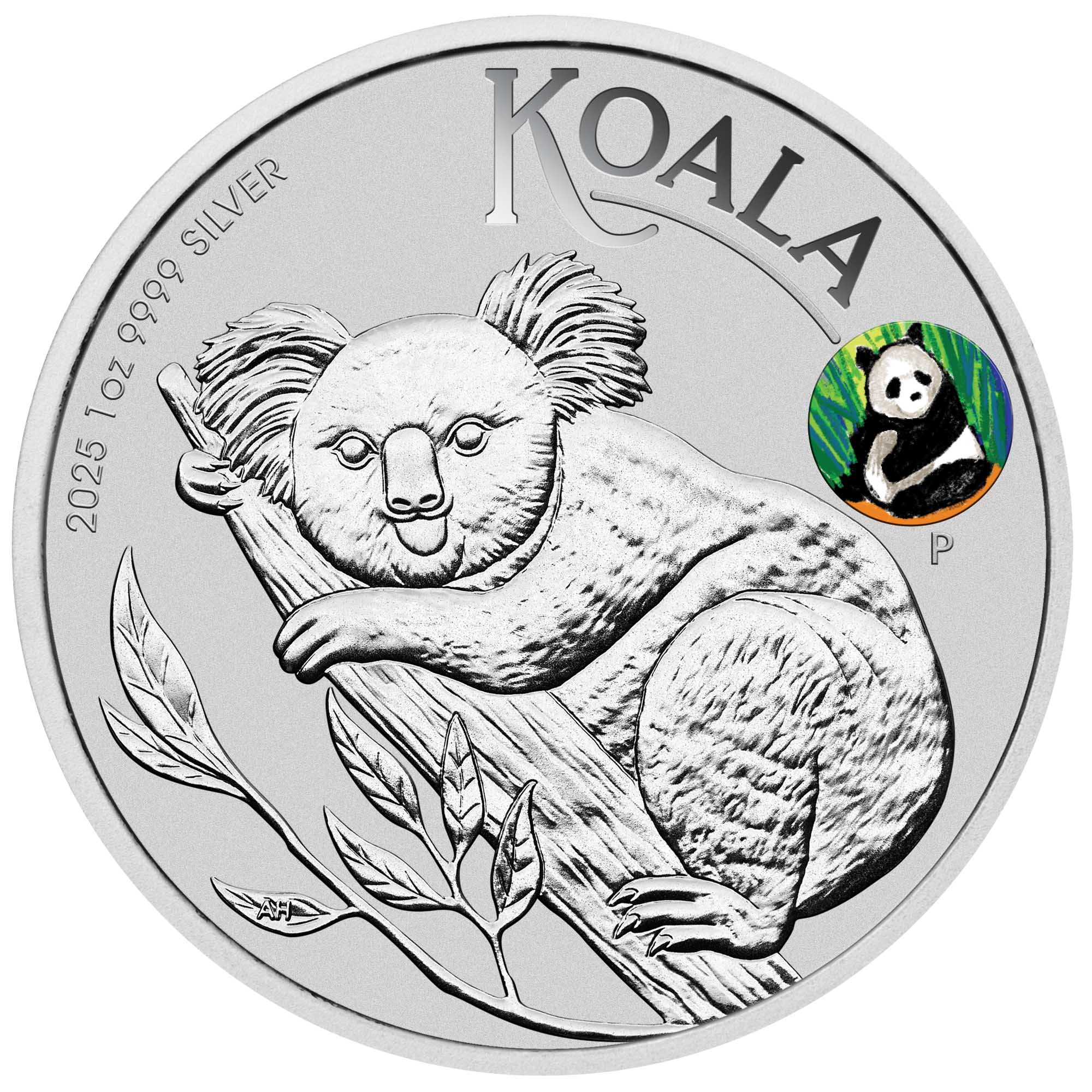 Australian Koala 2025 1oz Silver Coin with Panda Privy