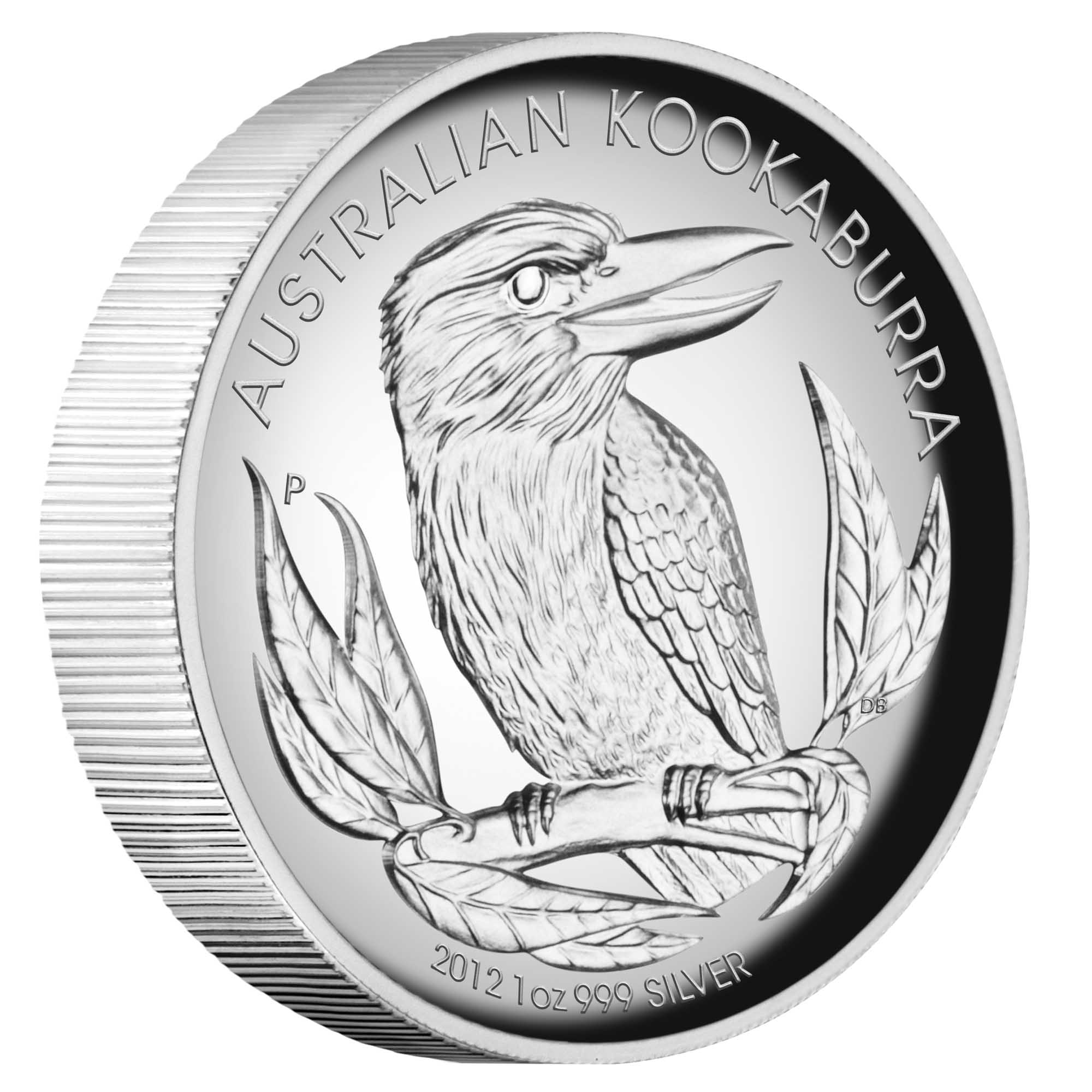 01 2012 AustralianKookaburra Silver 1oz HighRelief OnEdge Hi