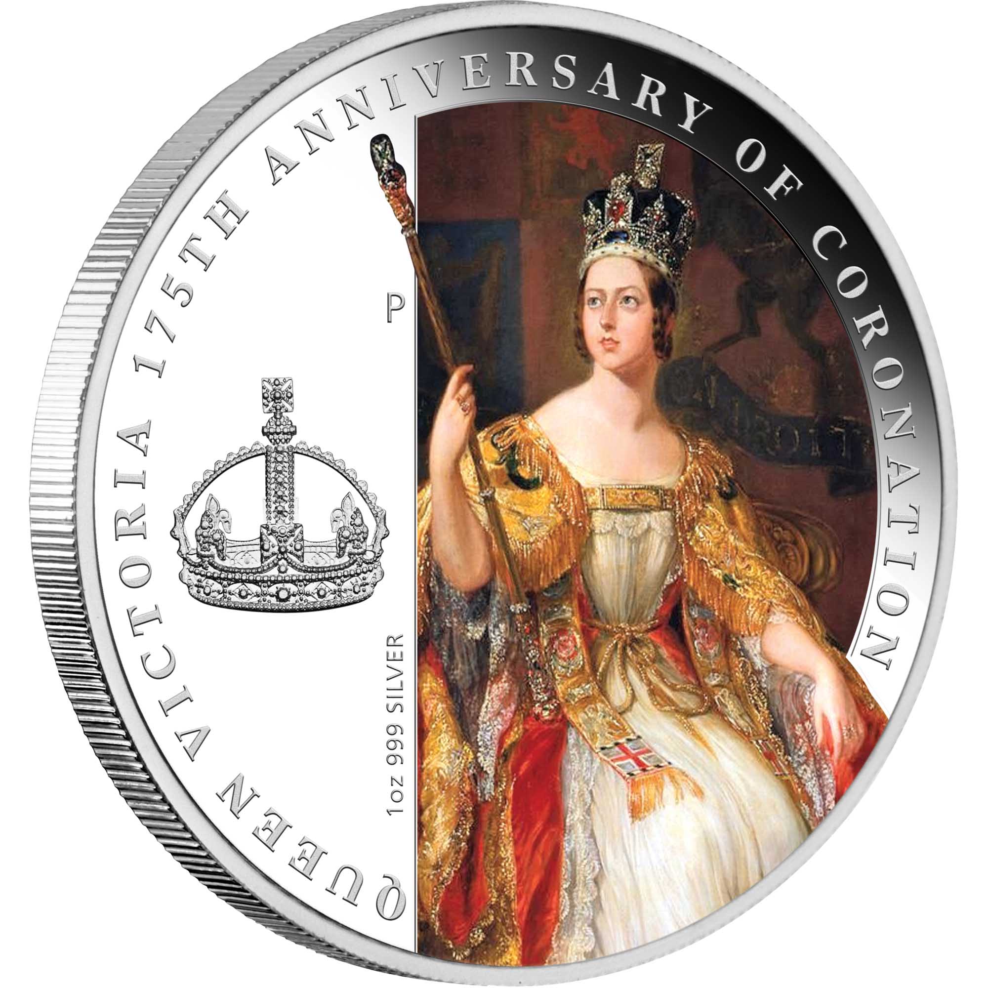 01 queen victoria 175th anniversary of coronation 2013 1oz silver proof OnEdge