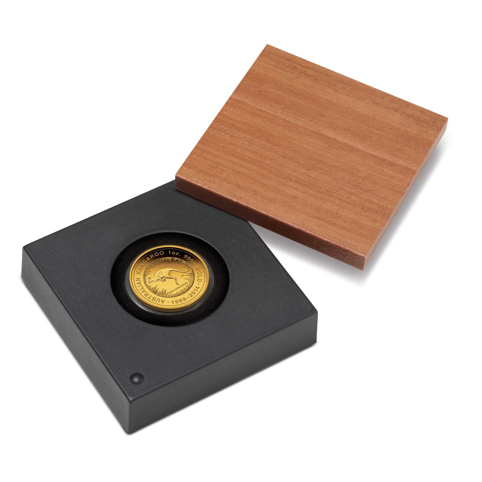 04 2014 25thAnniversary RedKangaroo Gold 1oz Proof InCase HighRes