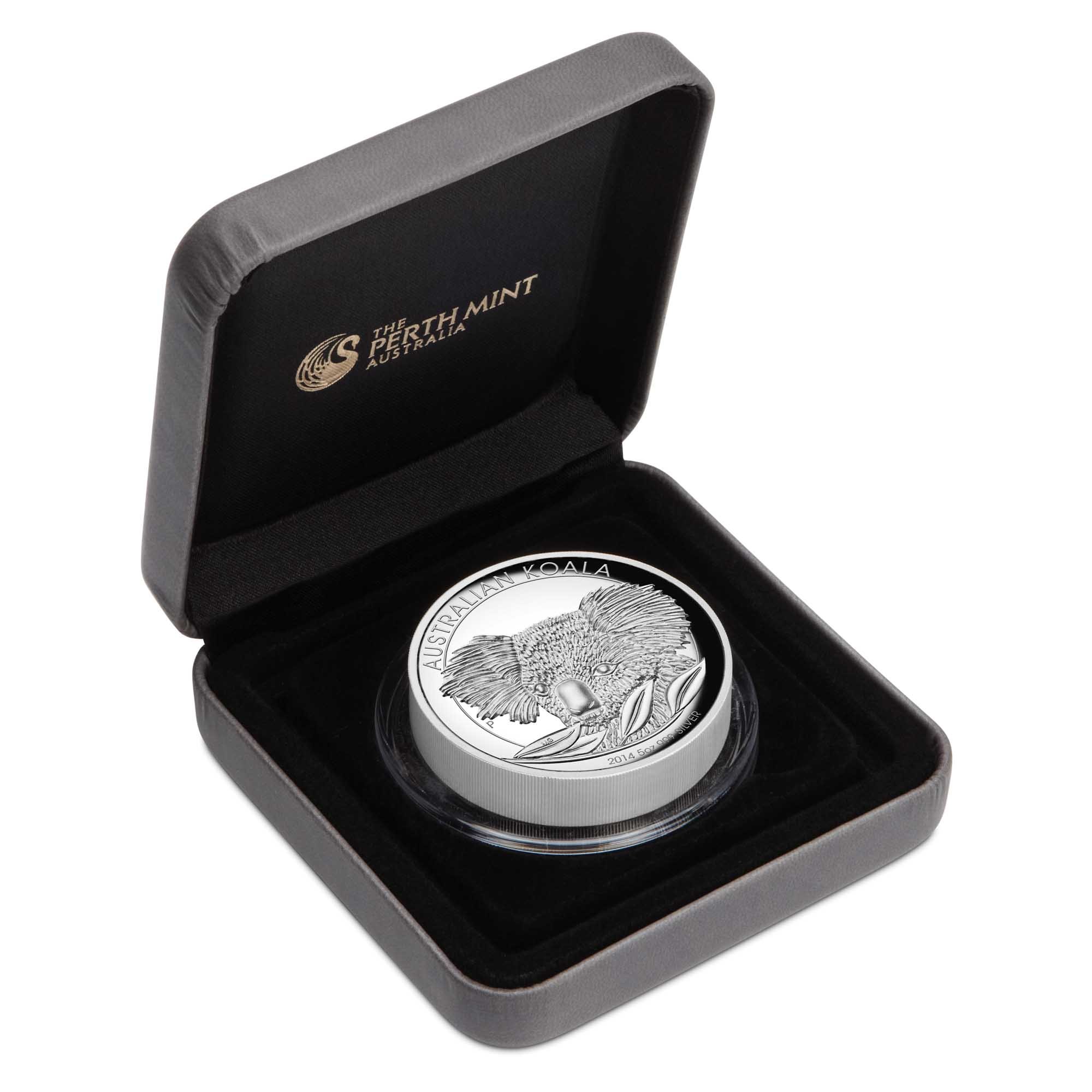 04 australian koala 2014 5oz silver high relief InCase