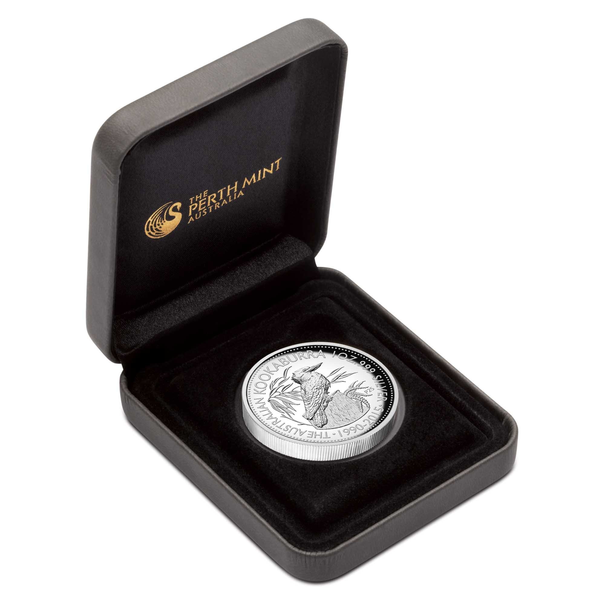 04 25th anniversary australian kookaburra 2015 1oz silver proof high relief InCase