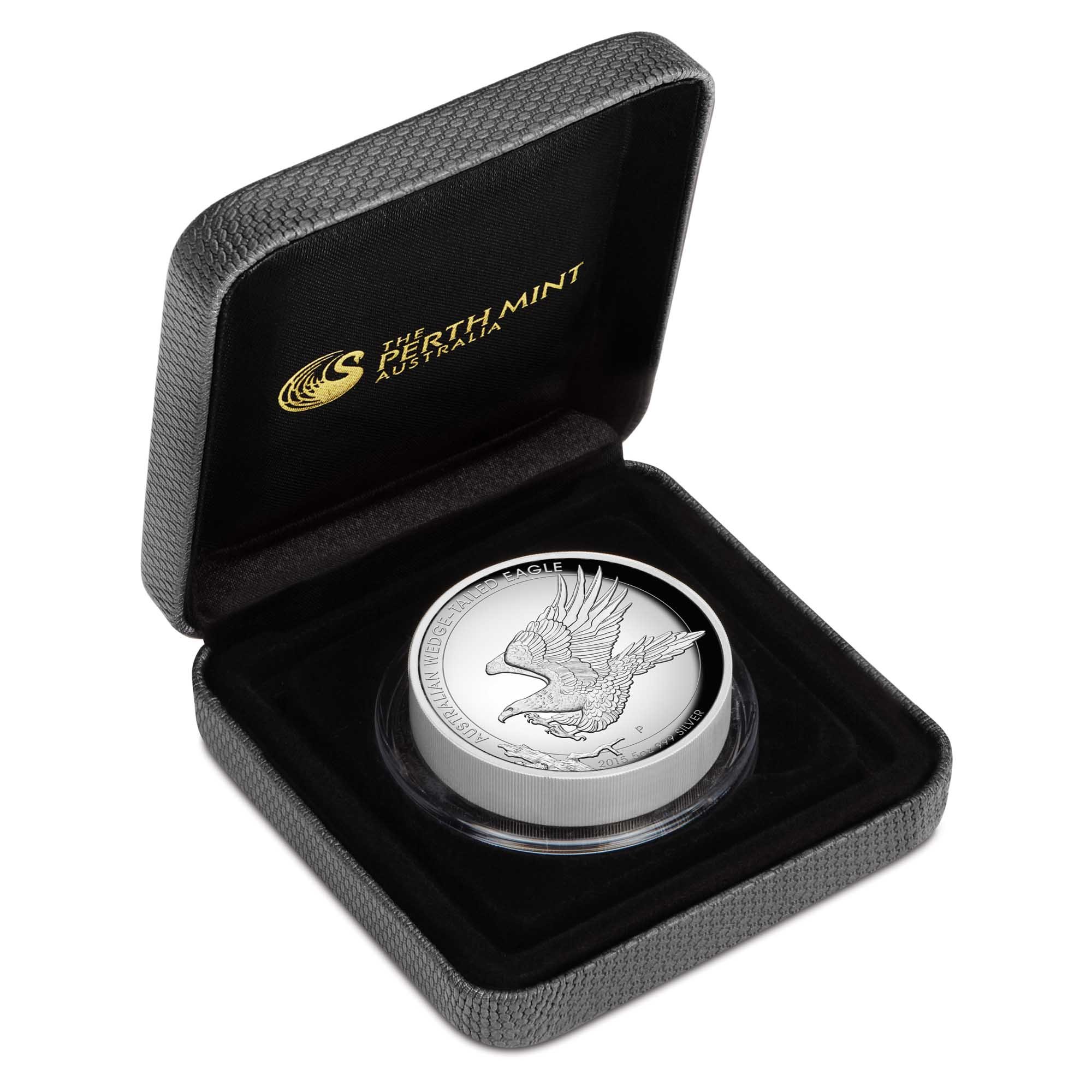 14 2015 AustralianWedgeTailedEagle Silver 5oz Proof HighRelief InCase HighRes