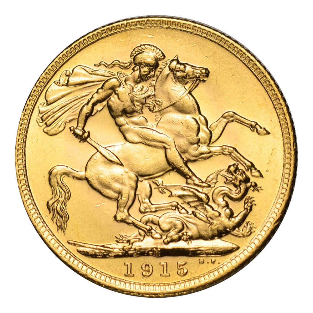 01 1915 gold sovereign mintmark trio 2015 gold StraightOn