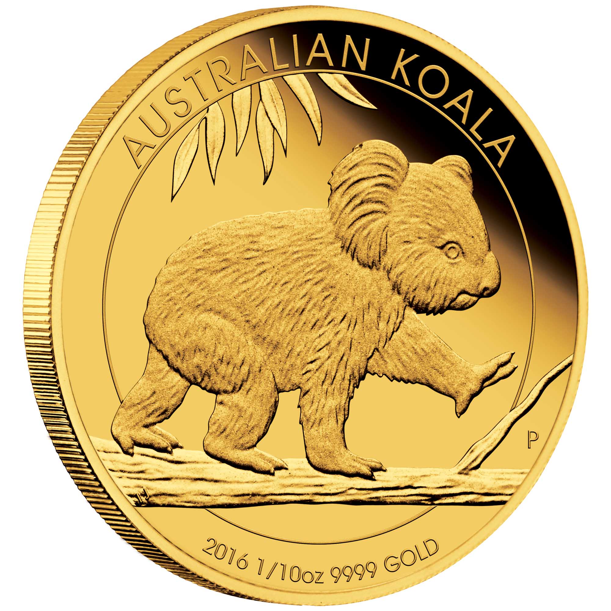 21 2016 AustralianKoala Gold 1 10oz Proof OnEdge HighRes
