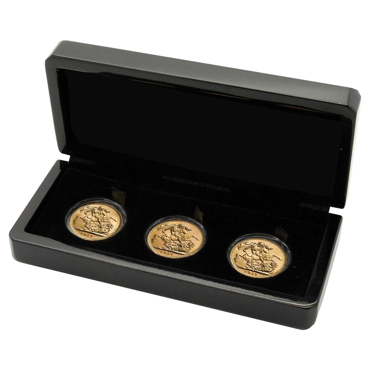 02 1916 king george v gold sovereign mintmark trio 2016 gold StraightOn