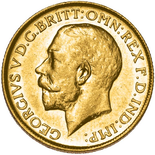 03 1914 1918 mintmark sovereign set Obverse
