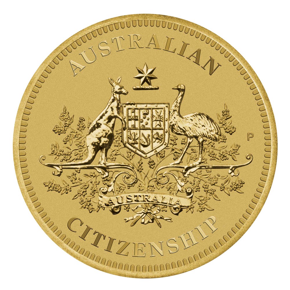 02 australian citizenship $1 coin 2016 base metal StraightOn