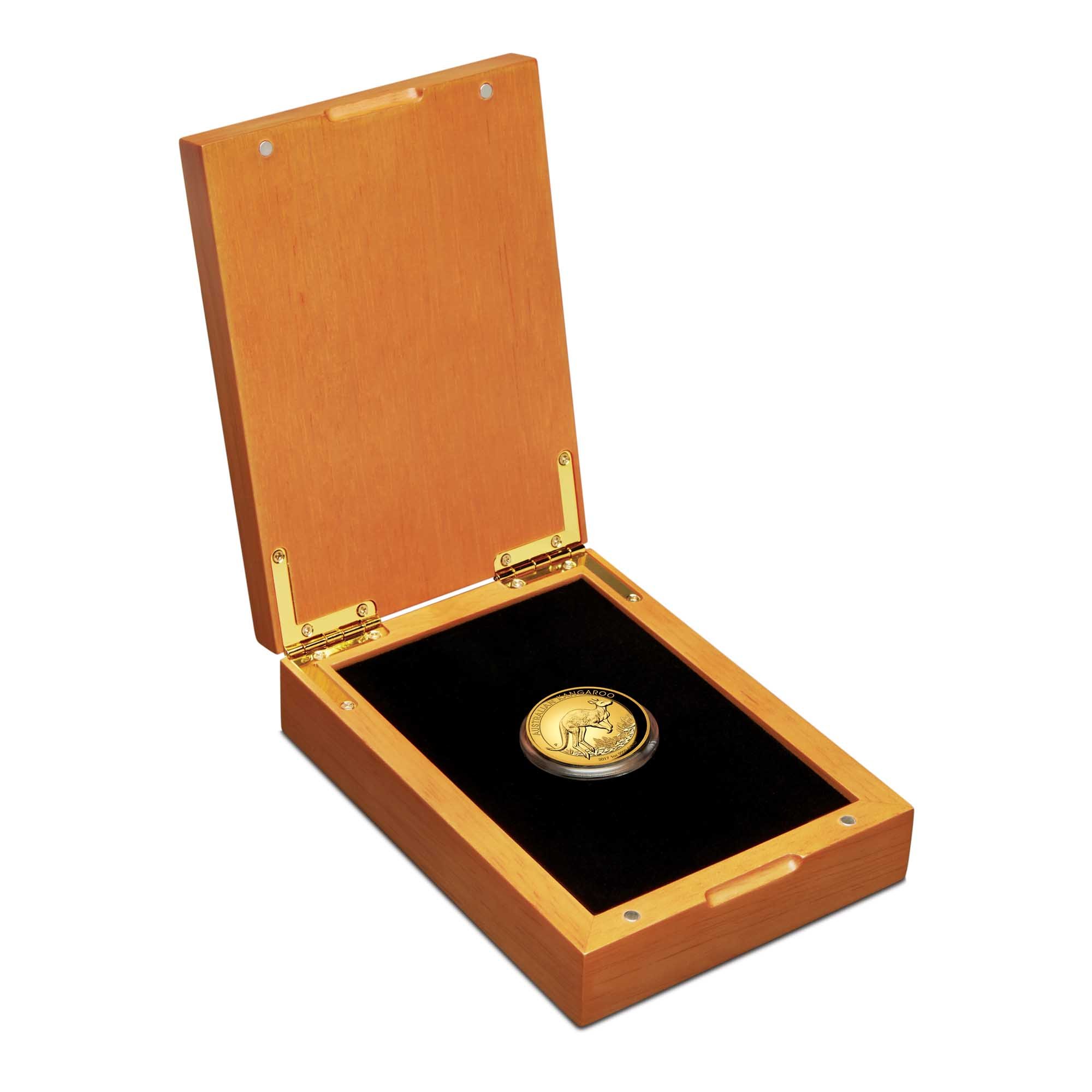 03 2017 AustralianKangaroo Gold 1oz Proof HighRelief InCase HighRes