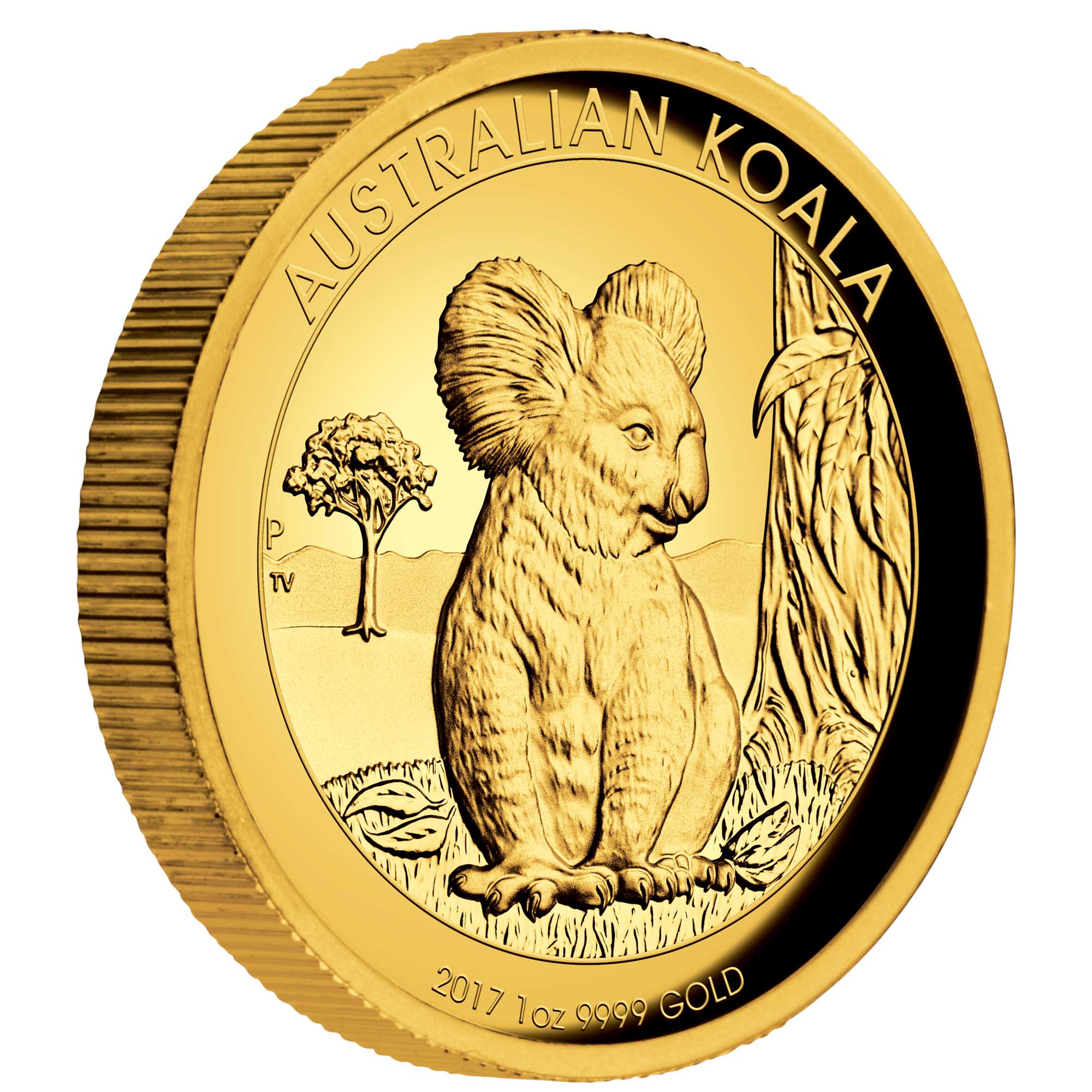 01 australian koala 2017 1oz gold proof high relief OnEdge