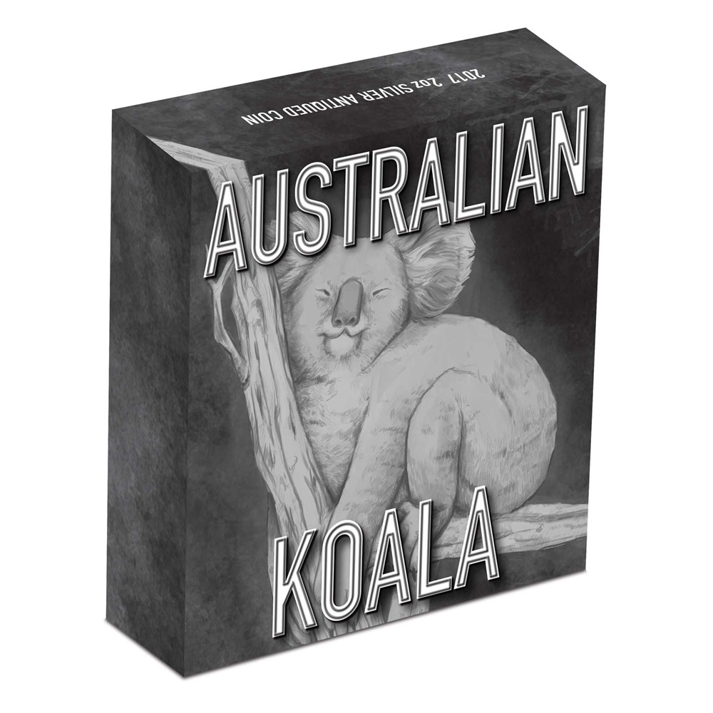 05 australian koala 2017 2oz silver antiqued high relief InShipper