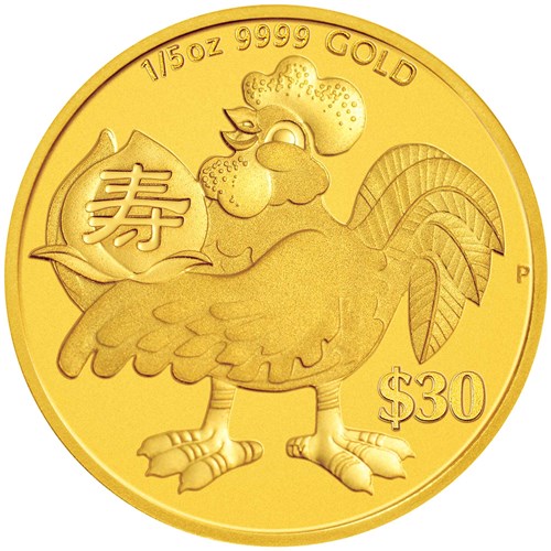 01 chinese astrological series year of the rooster prosperity longevity and success three coin set 2017 1 5oz gold proof StraightOn