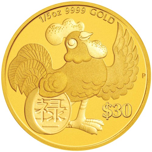 02 chinese astrological series year of the rooster prosperity longevity and success three coin set 2017 1 5oz gold proof StraightOn