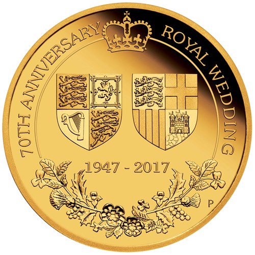 02 2017 RoyalWedding 70thAnniversary Gold 2oz Proof  StraightOn HighRes
