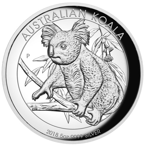 02 australian koala 2018 5oz silver proof high relief StraightOn