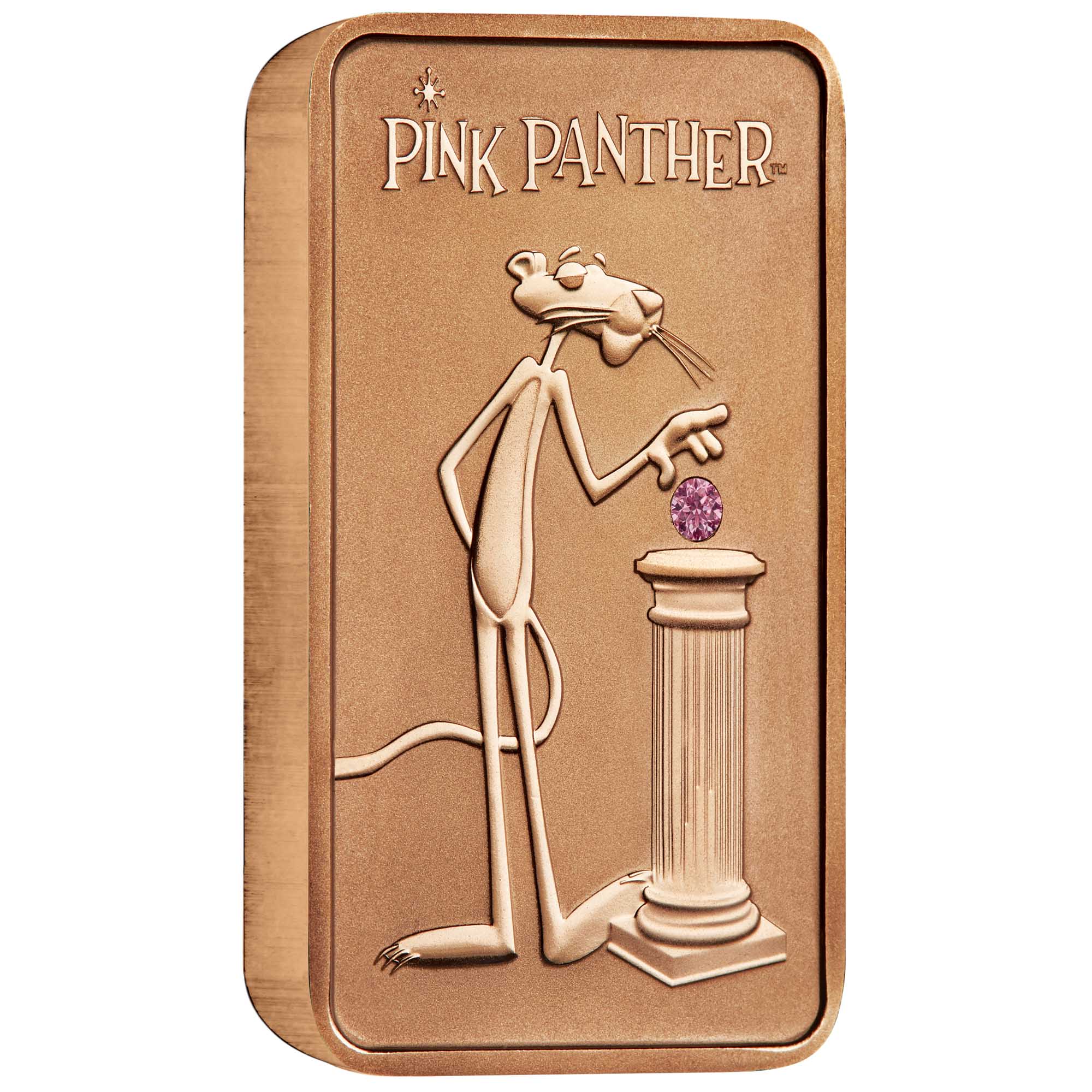 01 Pink Panther 10oz Pink Gold Pink Diamond Ingot OnEdge HighRes
