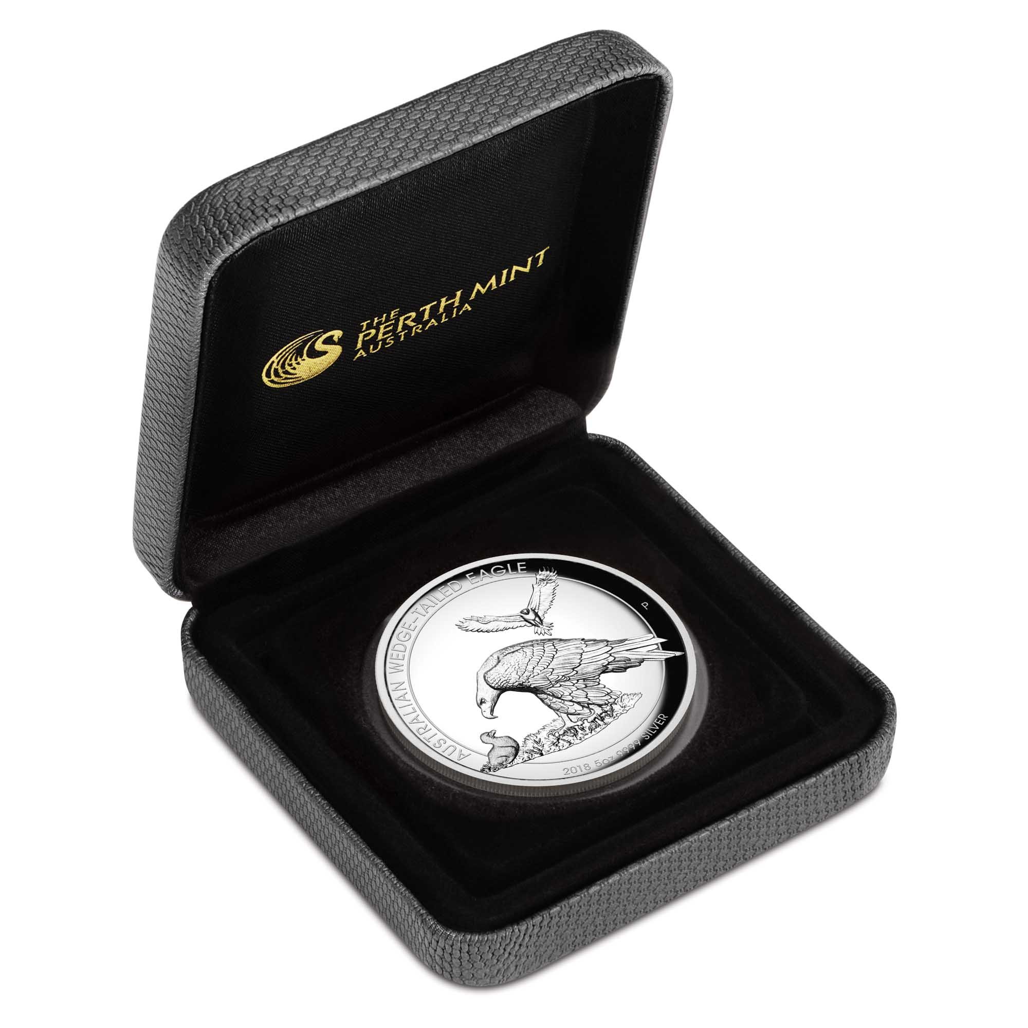 04 australian wedge tailed eagle 2018 5oz silver proof high relief InCase