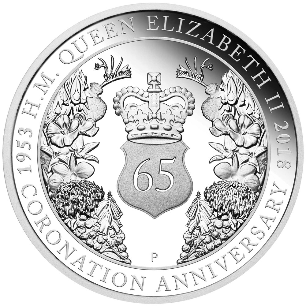 02 65th anniversary of the coronation of her majesty qeii 2018 1oz silver proof StraightOn