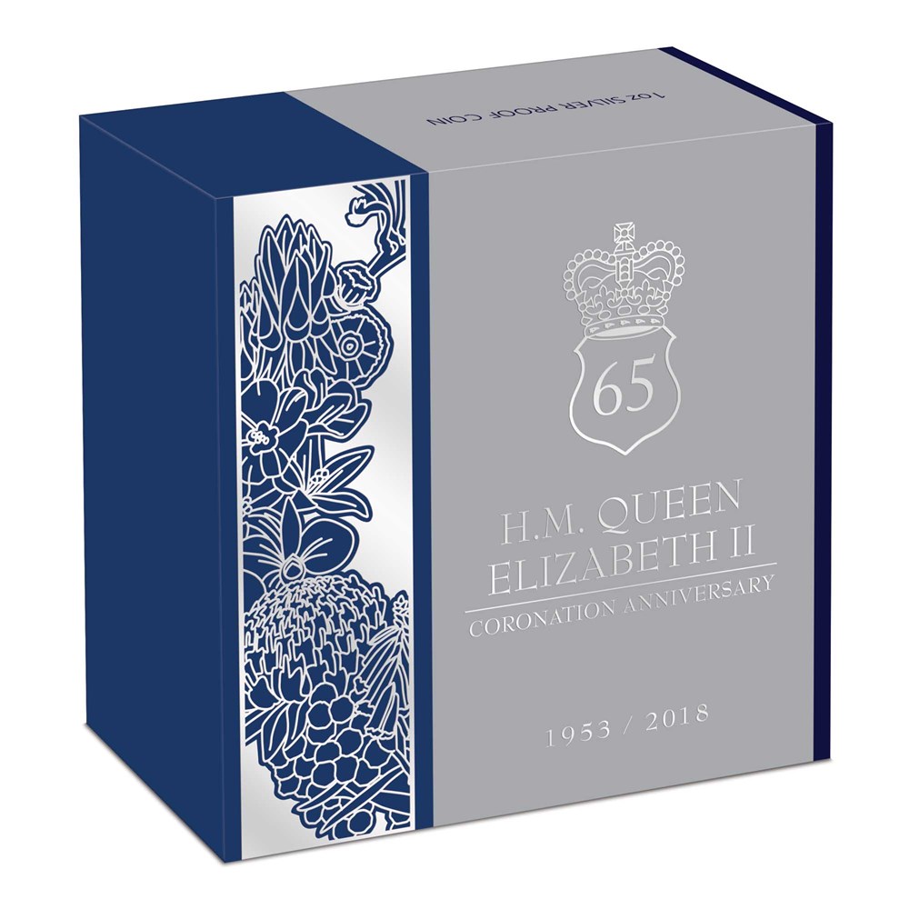 05 65th anniversary of the coronation of her majesty qeii 2018 1oz silver proof InShipper