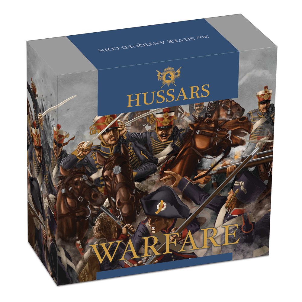 05 warfare hussars 2018 2oz silver antiqued high relief InShipper