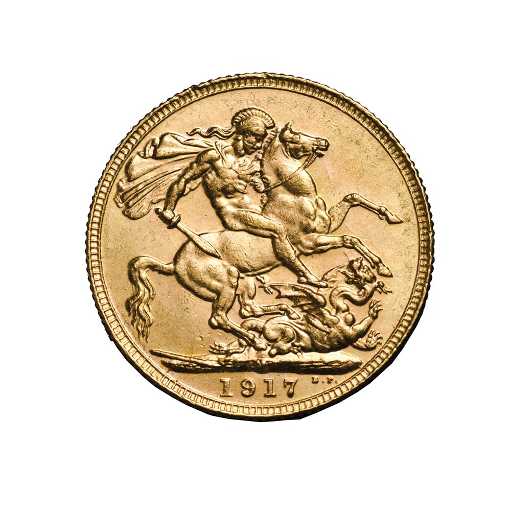 01 1917 gold sovereign mintmark trio 2018 gold StraightOn