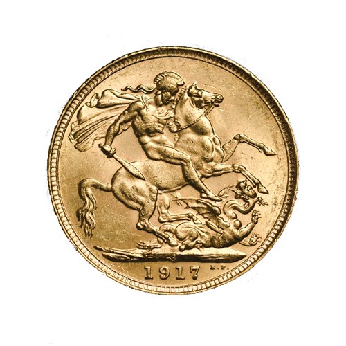 02 1917 gold sovereign mintmark trio 2018 gold StraightOn