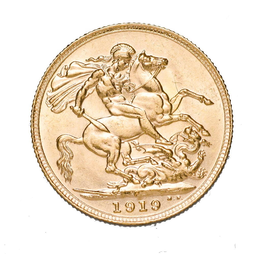 03 1919 gold sovereign mintmark trio 2018 gold StraightOn