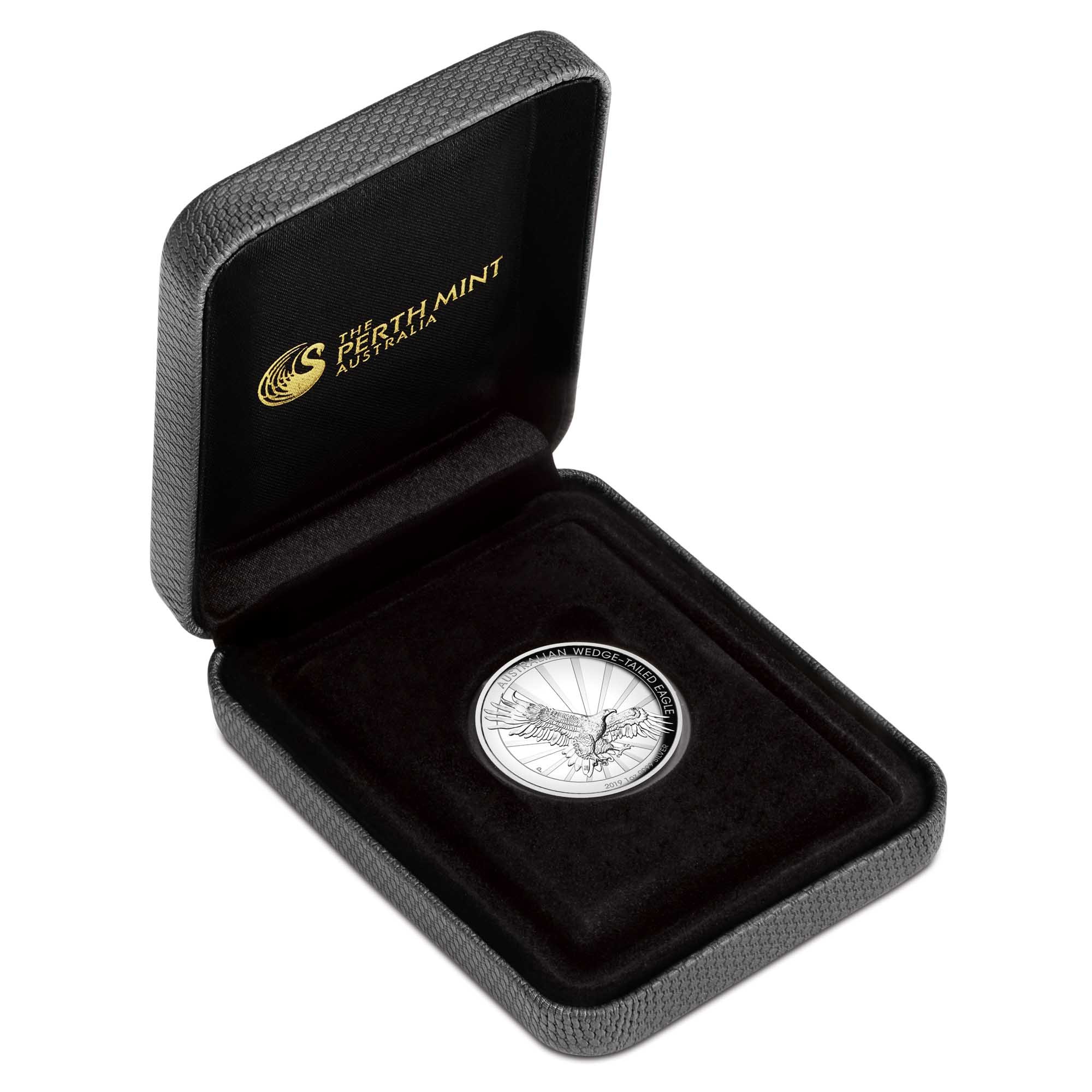 04 australian wedge tailed eagle 2019 1oz silver proof high relief InCase