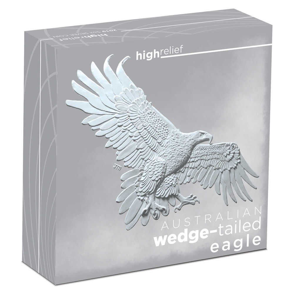 05 australian wedge tailed eagle 2019 5oz silver proof high relief InShipper