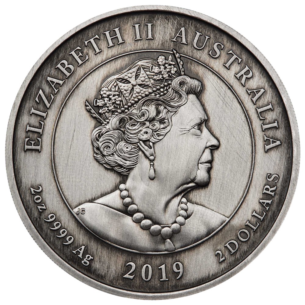 03 queen victoria 200th anniversary cameo 2019 2oz silver antiqued Obverse