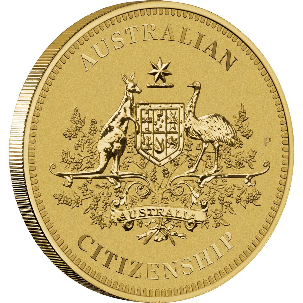 01 australian citizenship 2019 $1 coin OnEdge