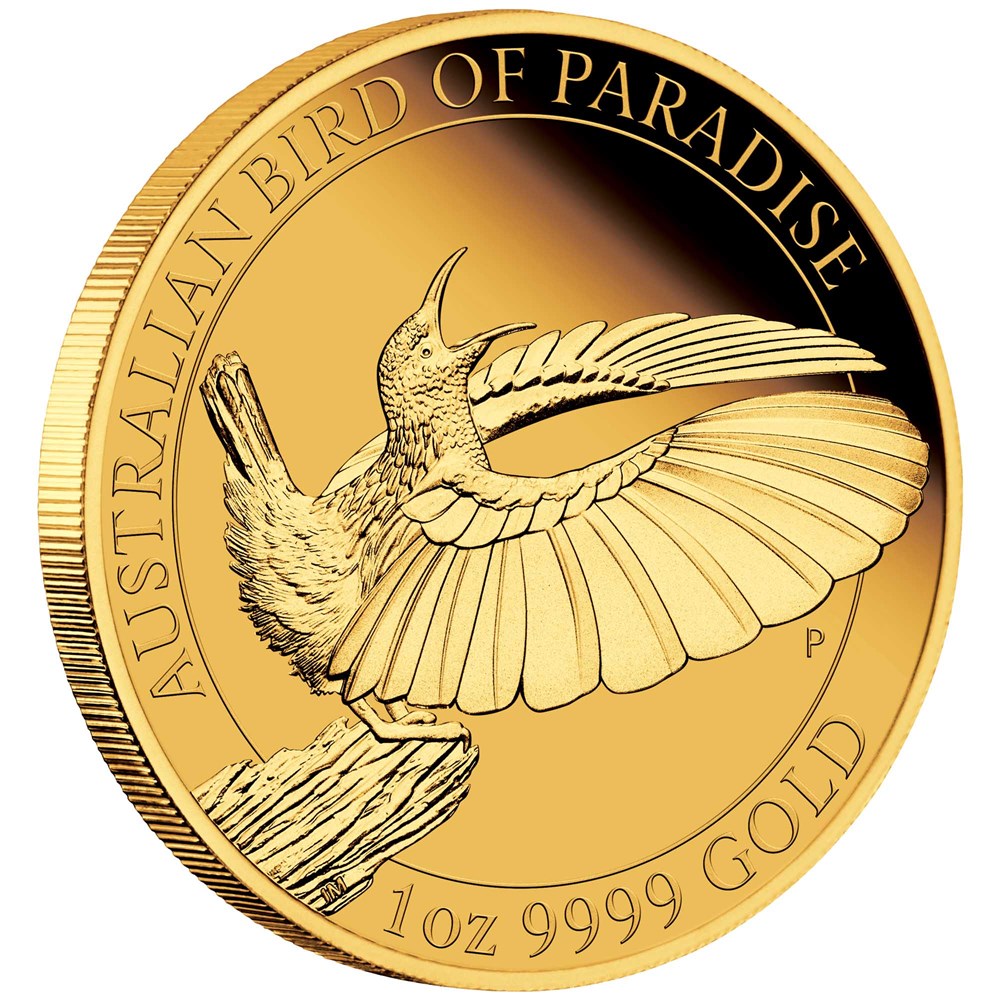 01 bird of paradise 2019 1oz gold proof OnEdge