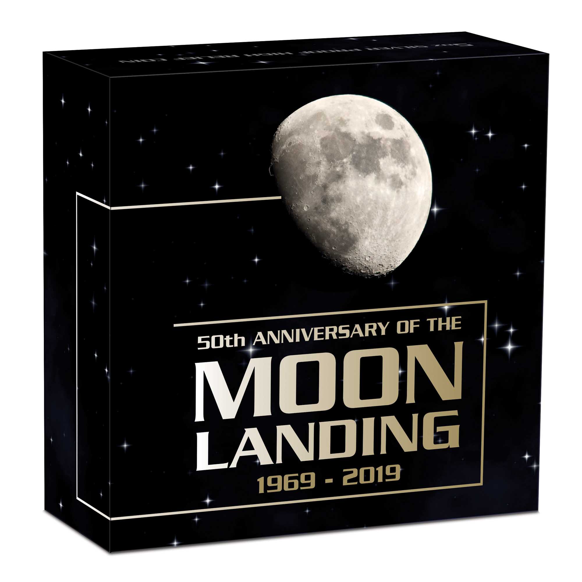 05 50th anniversary of the moon landing 2019 5oz silver proof high relief InShipper