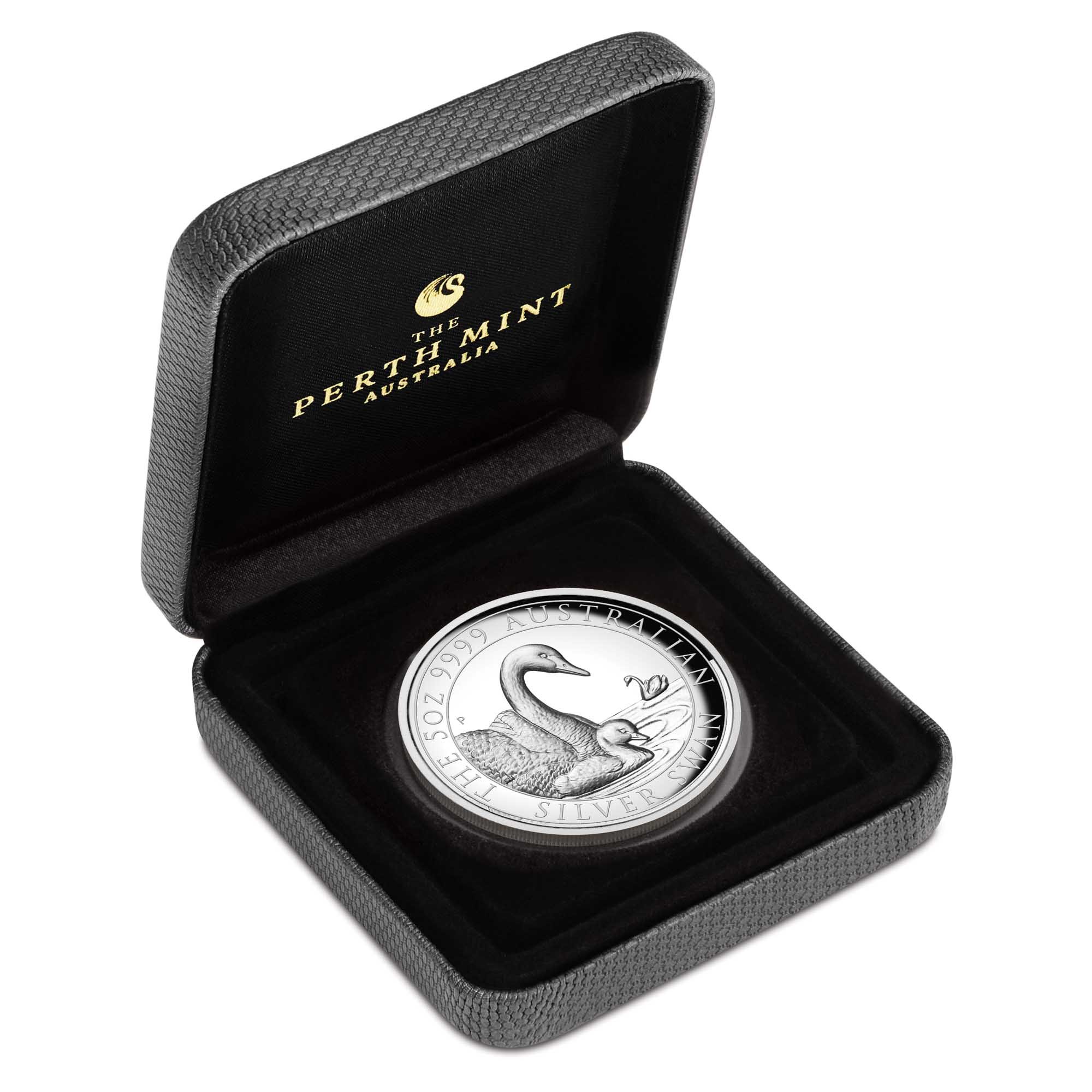 04 australian swan 2019 5oz silver proof high relief InCase