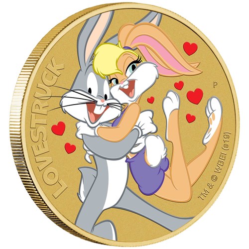 01 looney tunes lovestruck stamp and coin cover 2019 base metal OnEdge