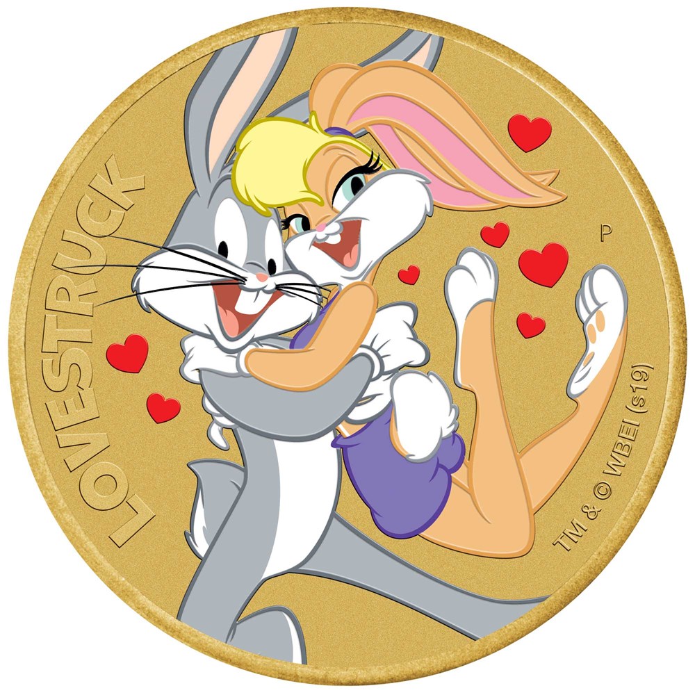 02 looney tunes lovestruck stamp and coin cover 2019 base metal StraightOn