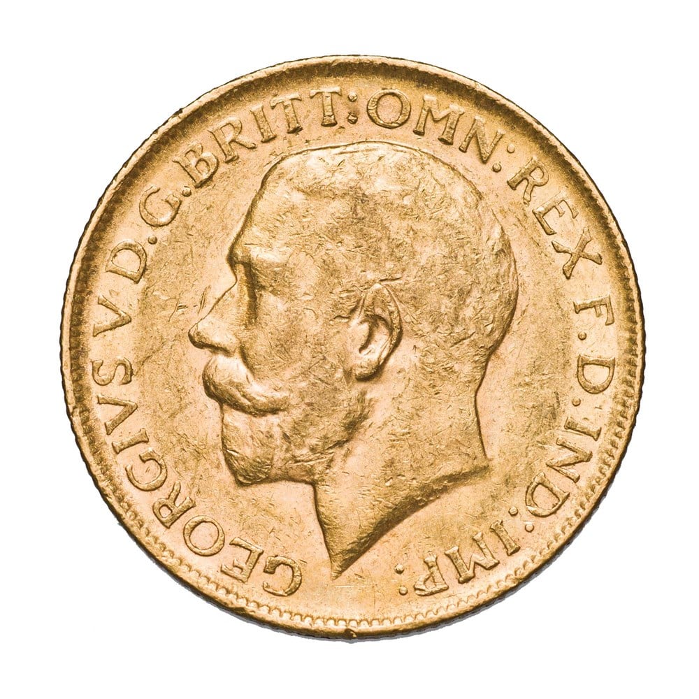 02 1913 king george v perth mint gold sovereign 2019 gold Obverse