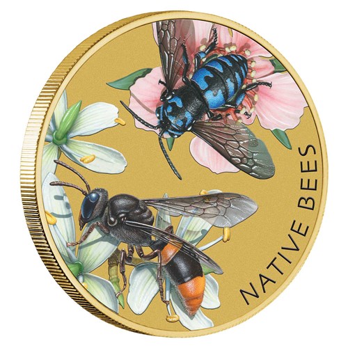 01 native bees 2019 stamp and coin cover OnEdge