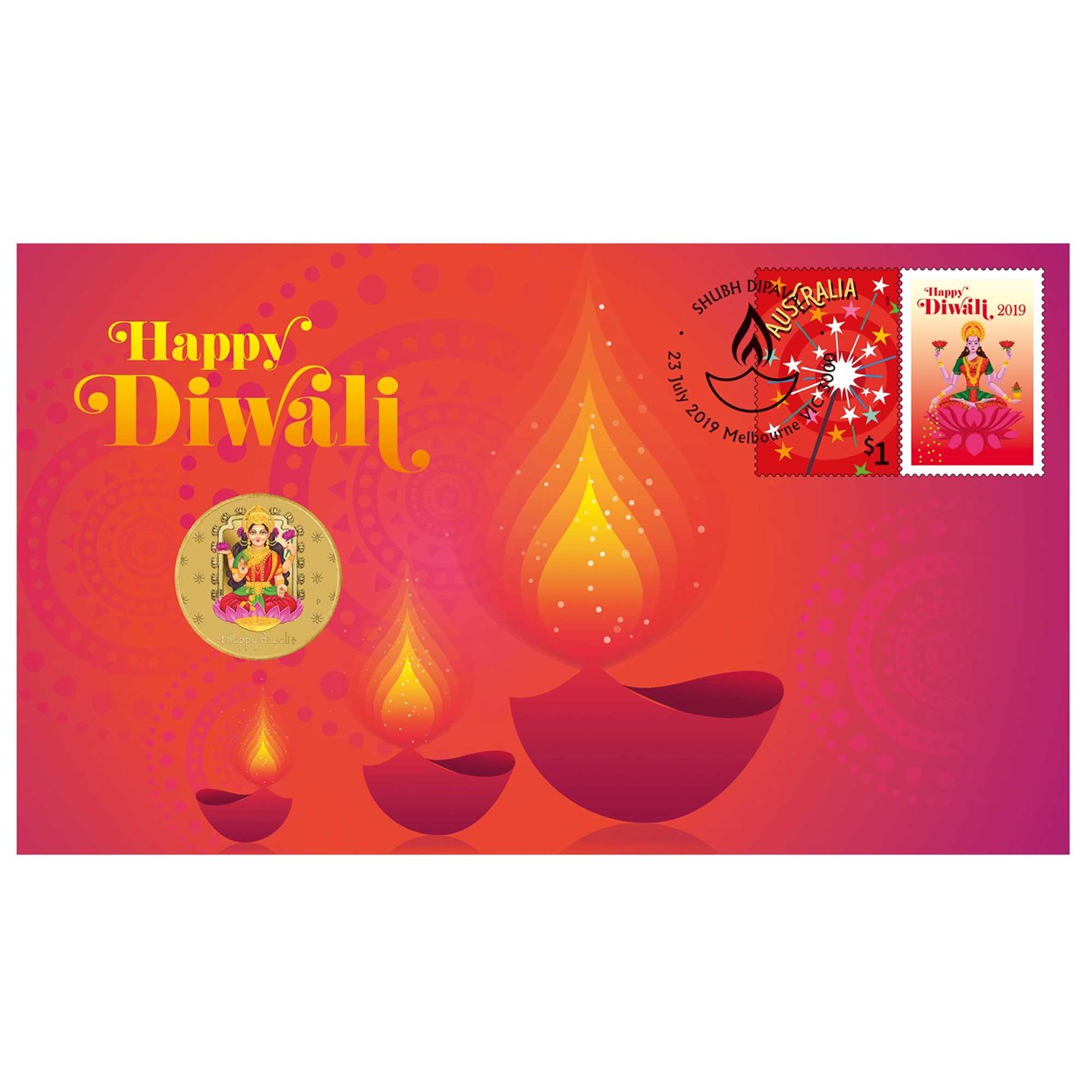 03 diwali 2019 stamp and coin cover