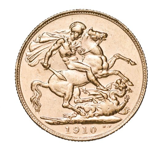 02 1910 king edward vii sovereign mintmark trio 2019 gold StraightOn