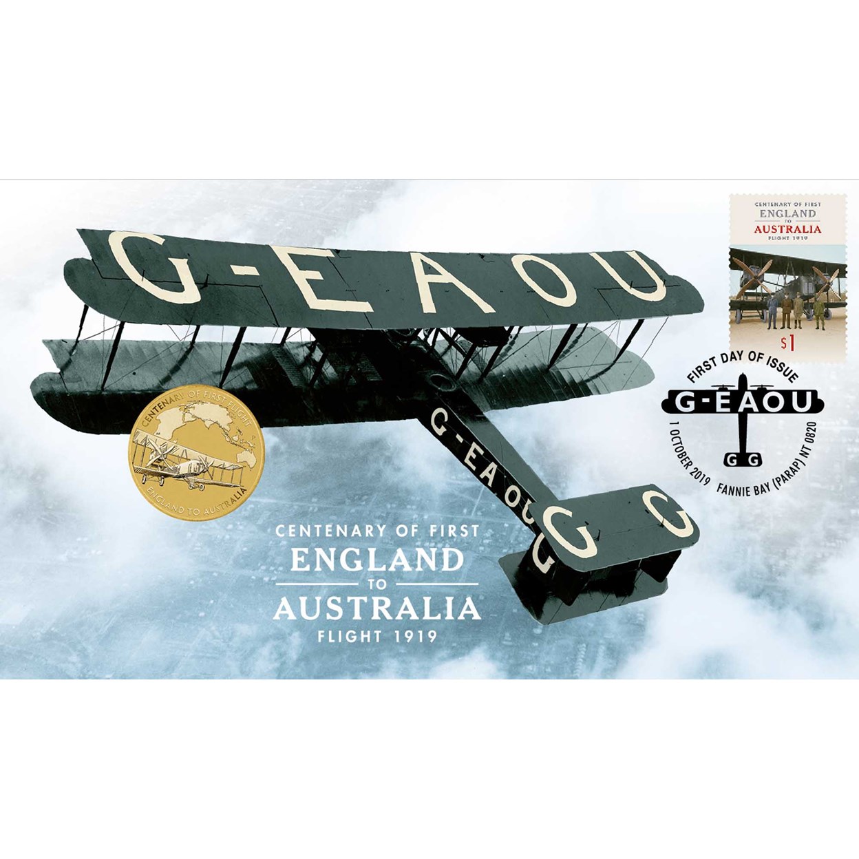 04 100th anniversary of the first flight england to australia 2019 base metal PNC