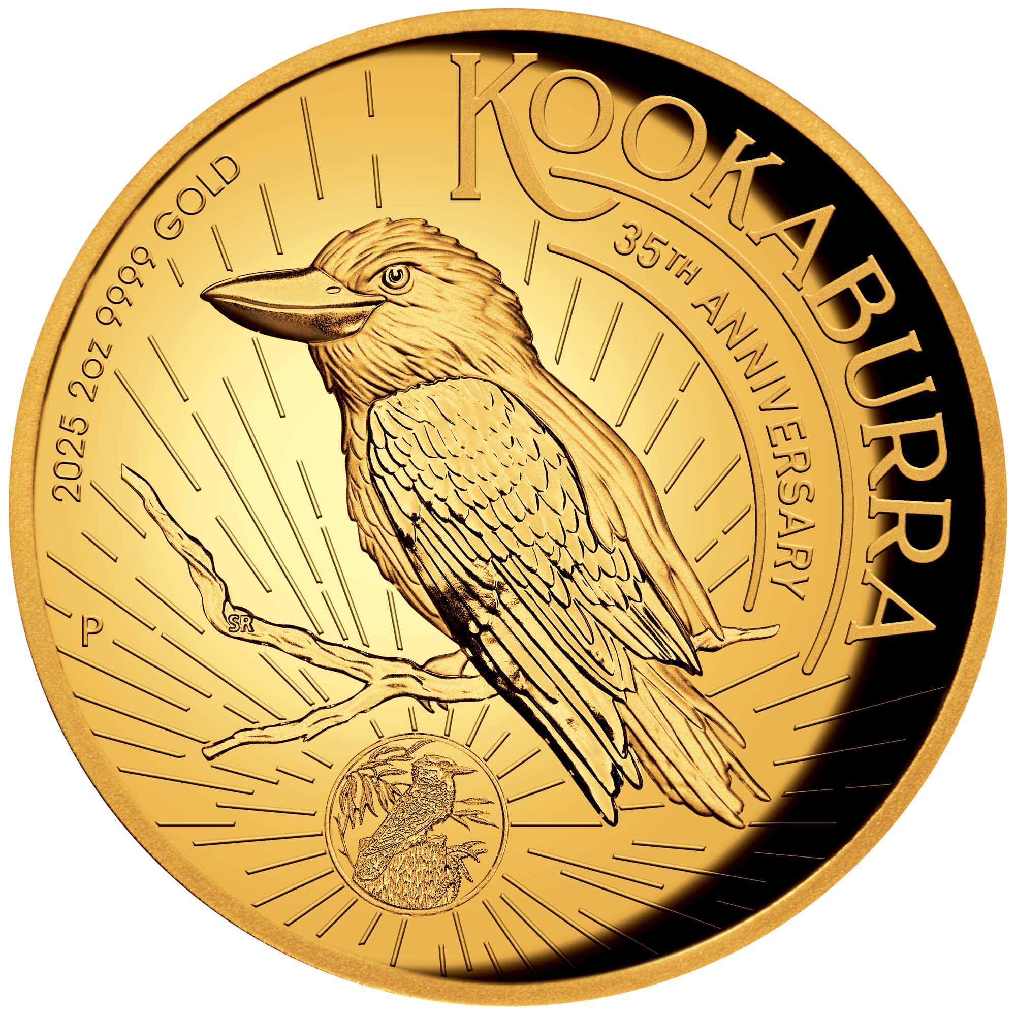 07 2025 Kookaburra 2oz Gold Proof HR Coin straight on HighRes