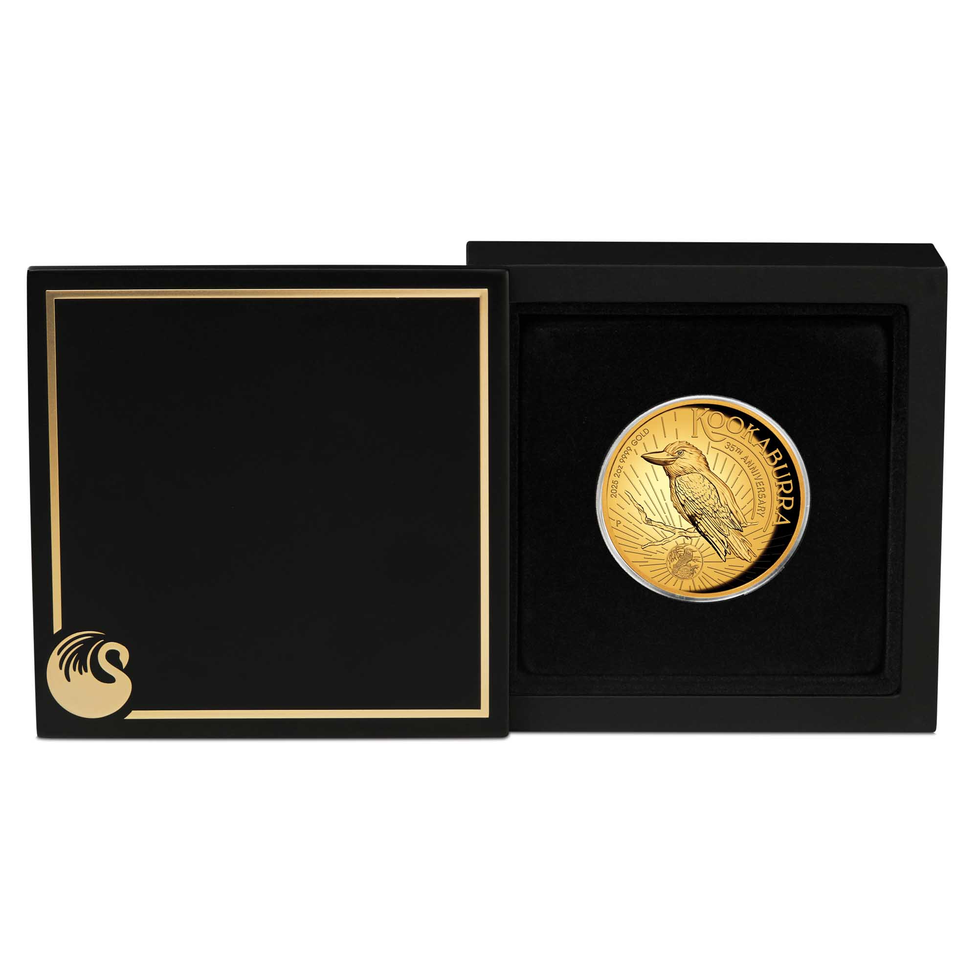 09 2025 Kookaburra 2oz Gold Proof HR Coin in case HighRes