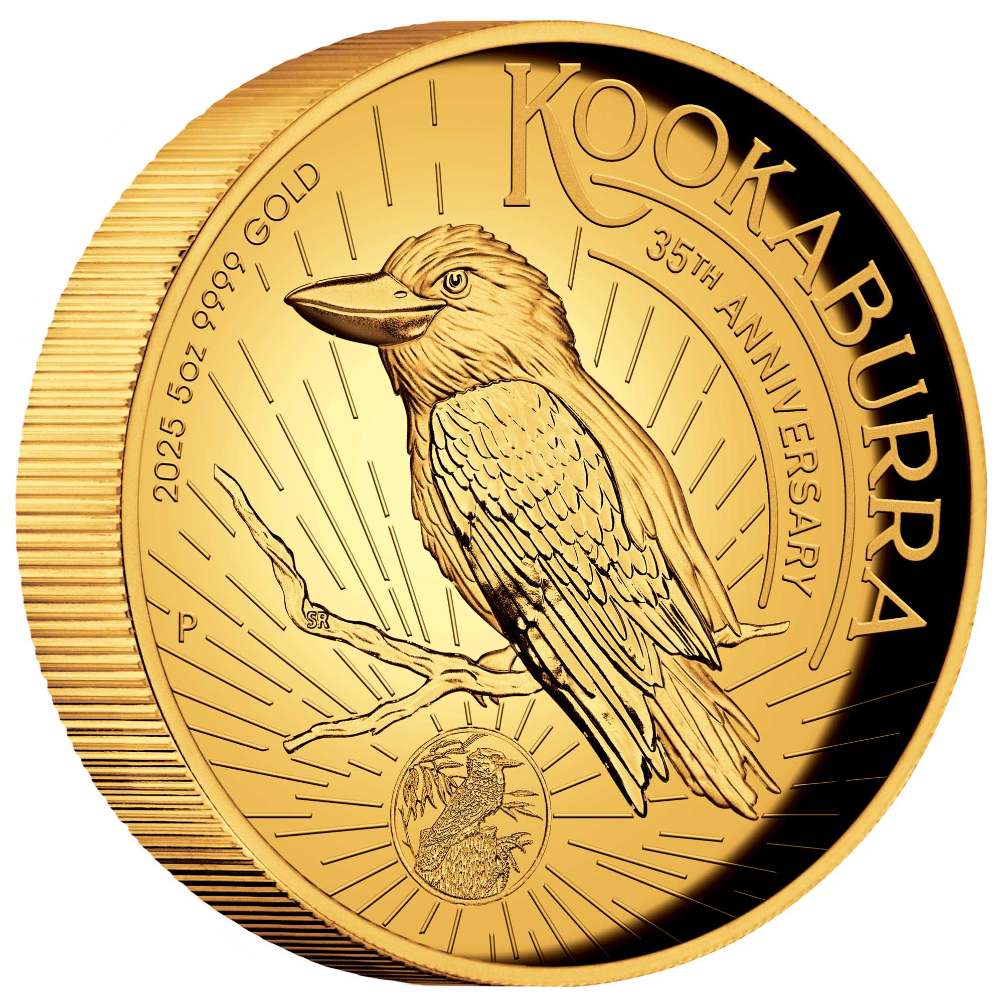 11 2025 Kookaburra 5oz Gold Proof HR Coin On Edge HighRes